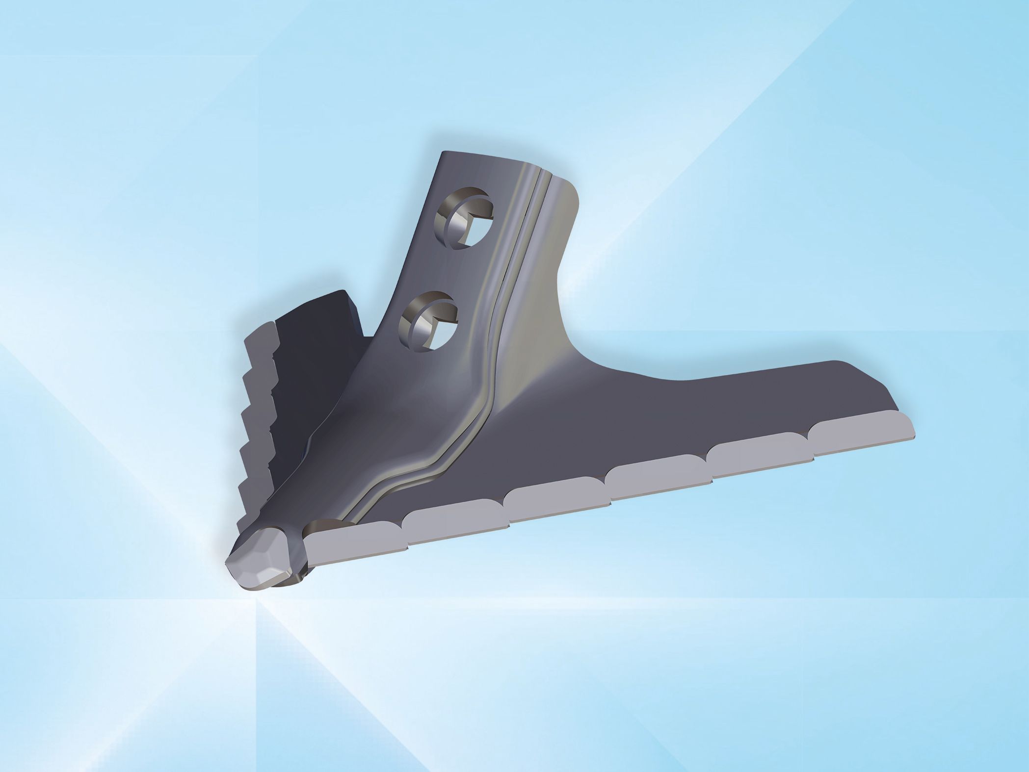 Carbide cultivator sweep Weed control