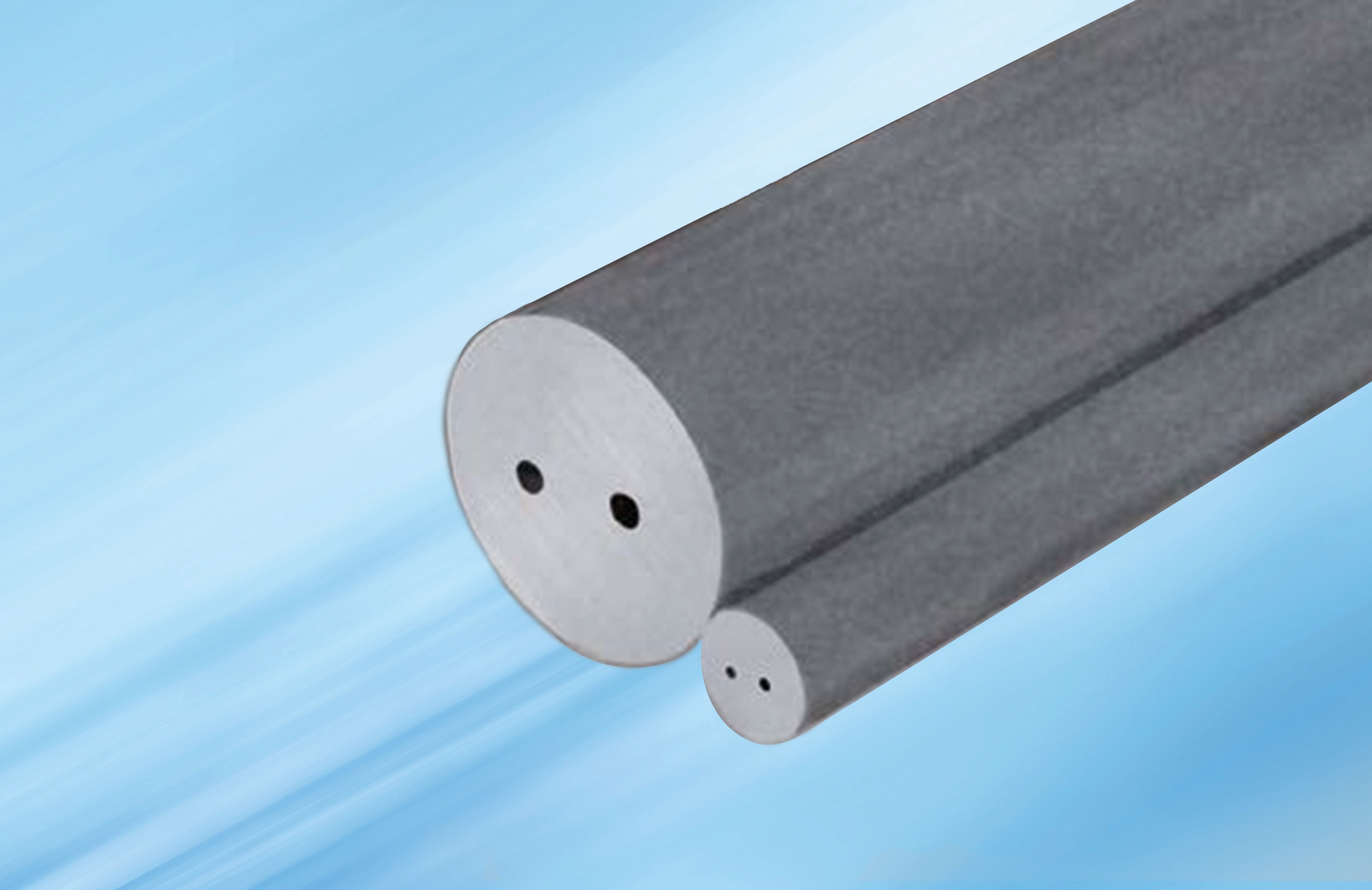 Carbide rod sintered raw with cooling bore
